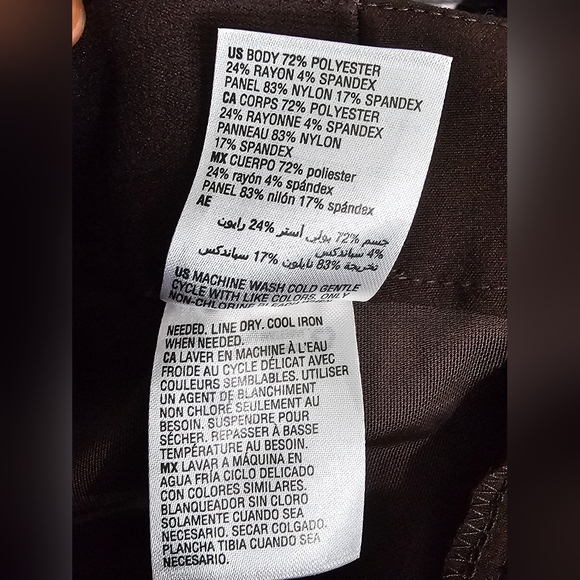 JM Collection Plus - Comfort Waistband Tummy Control Straight Leg - Brown - 22W - Picture 7 of 9